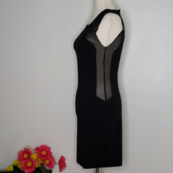 Maje Desavue Cocktail Bodycon Dress Tulle Sleeveless Luxury Mesh Sheer Mobwife - Picture 1 of 14